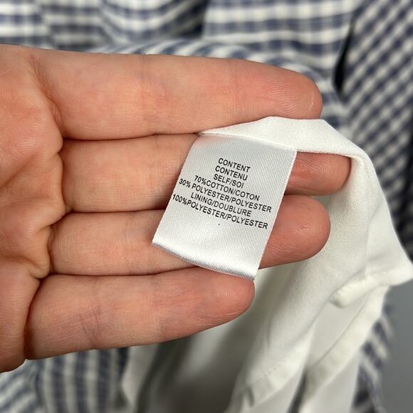 Wayf medium tiered sleeve gingham check off shoulder top - Picture 5 of 9